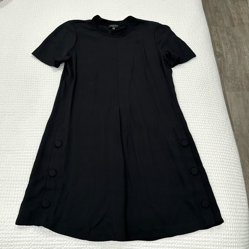 RAG & BONE - Black silk mini dress